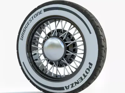 wheel Rim Tire 11 3D model