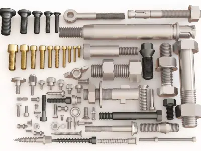 Nuts Bolts and Screws vol 03 3D model