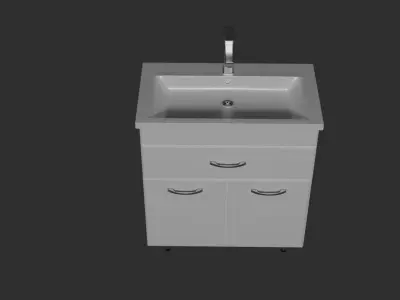 Bathroom cabinet Free low-poly 3D model