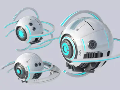 Sphere ship collection 3D Model Pack