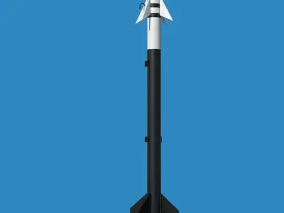 AIM-9B Sidewinder USAF and USN 3D model