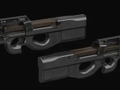 P90 PDW Low-poly 3D model