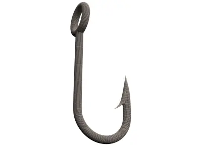 Fish Hook Low-poly 3D model