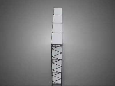 INDUSTRIAL WAREHOUSE METAL SHELVING ORGANIZED STORAGE RACK SHELF 3D model