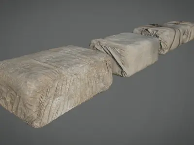 Victorian Wool Bales Packs Set 3D model