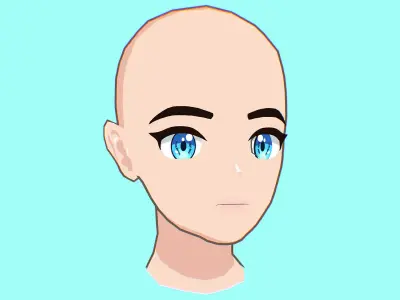 Free Pack - Anime Head Free low-poly 3D model