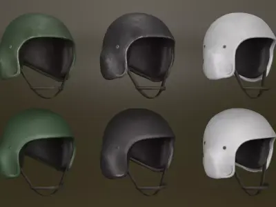 helmet Low-poly 3D model 13