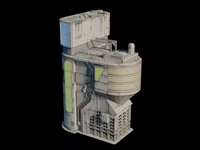 Cyberpunk Building 2 Low-poly 3D model purchase