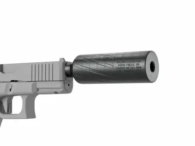 Banish 9k Suppressor Low-poly 3D model