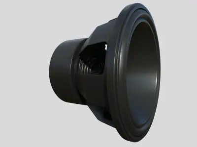 Car Audio System Speaker and Box HighPoly 3D model