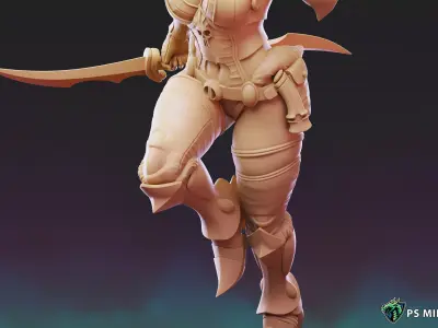 Dark Space Elves - Witches - Pose 1 3D print model