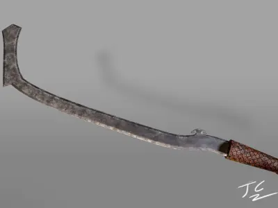 African Sword Bundle 1 3D model