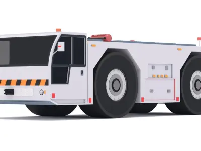 Aircraft Towing Tractor Low-poly 3D model