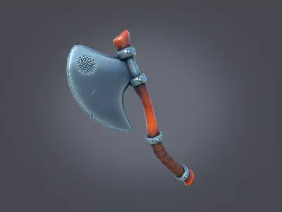 Stylized Axe Low-poly 3D model Low-poly 3D model