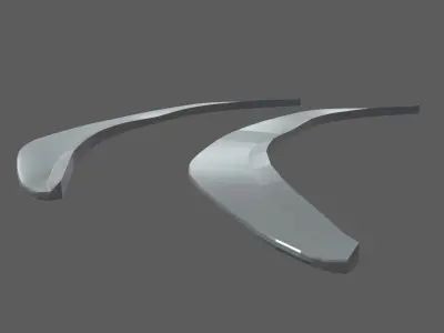 Front Bumper Lip Car 03 Low-poly 3D model