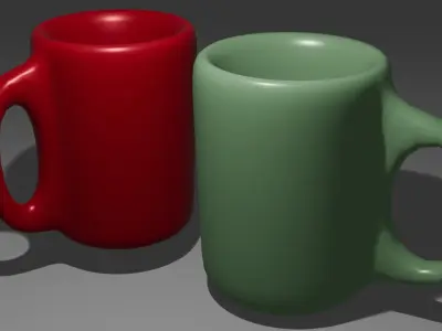 Low Poly Cup 3D Model OBJ BLEND  Ideal for Games Renderings FREE Free low-poly 3D model
