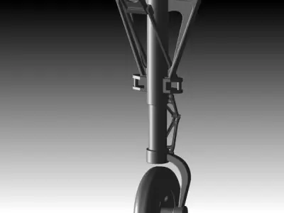  nose landing gear beechcraft king air b200 3D model