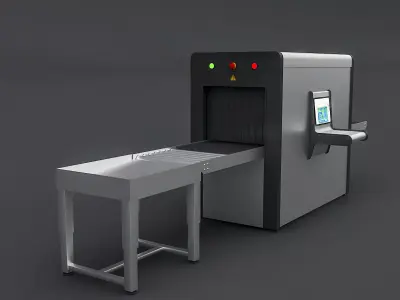 Xray 3D Model metal detector machine Low-poly 3D model