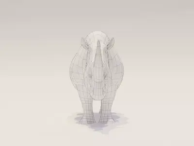 Rhinoceros Low-poly 3D model Low-poly 3D model