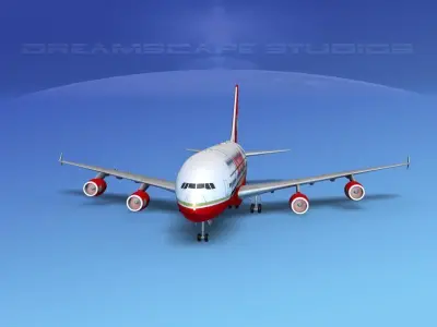 Airbus A380-800 Kingfisher 3D model