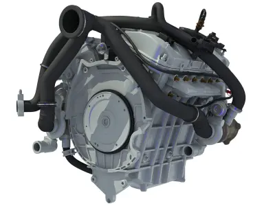 Turbocharged Direct Injection Gasoline Engine 3D model