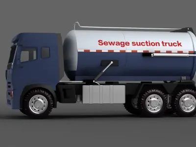 green vehicle truck garbage car tractor white garbage truck 3D model