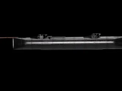1864 Hunley Submarine 3D model