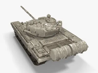 T-72 Main Battle Tank 3D model