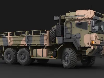 Military truck MAN HX61 Armor 3D model