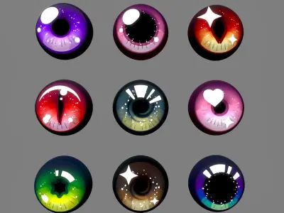 Cute Octopuss Collection - Animated Low-poly 3D model