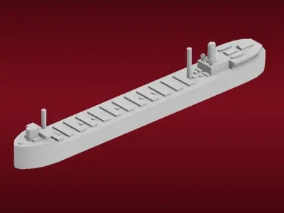 The Great Lakes Freighter 3D print model