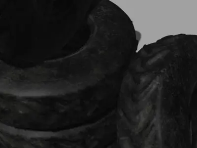 Garbage Tire Low-poly 3D model