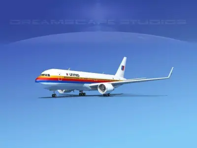 Boeing 767-300 United Airlines 1 3D model