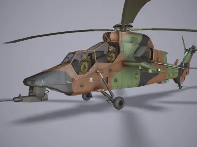 EC-665 Tiger HAD Spainish Army Basic Animation Low-poly 3D model