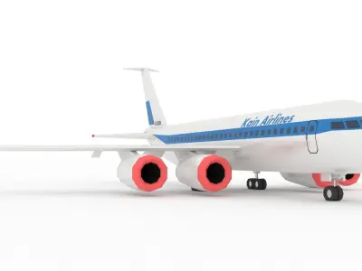 Passenger Airplane Stylized lowpoly Low-poly 3D model