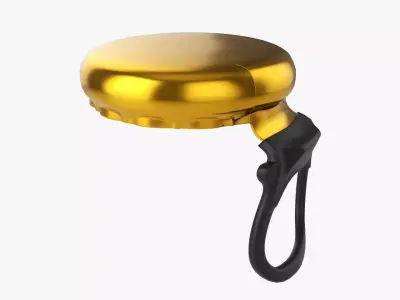 Glass bottle ring pull cap 3D model