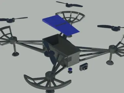 Drone quadcopter 3D print model