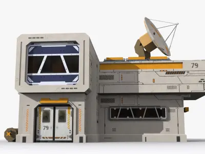 Sci-Fi Industrial x13 Low-poly 3D model