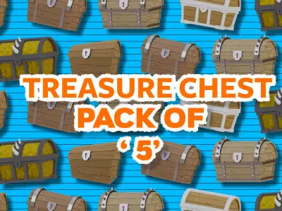 Treasure chest - Pack of Five 3D Model Collection
