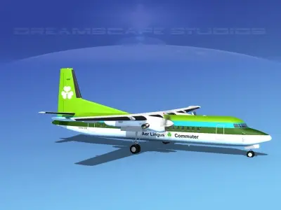 Fokker 50 Aer Lingus 3D model