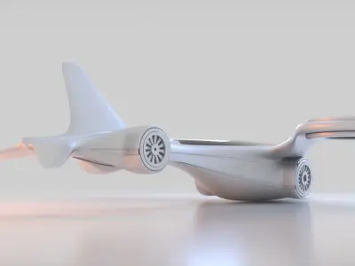 Futuristic Drone B 1 3D model