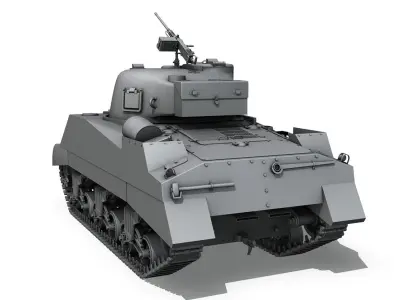 M4 Sherman MK III British army 3D model