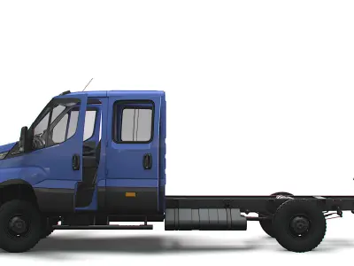 Iveco Daily Doka 4x4 HQ Interior 2023 3D model