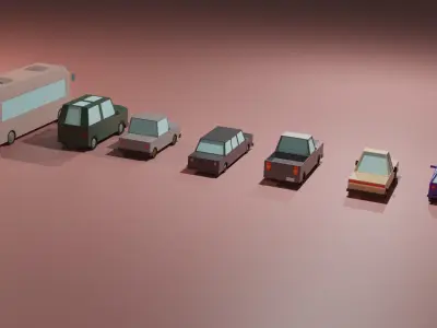 Car Pack Free low-poly 3D model