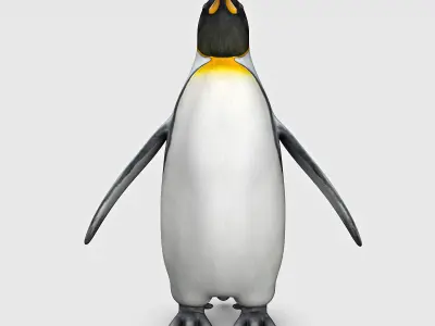 Penguin - King 3D model