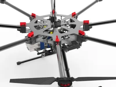  DJI S900 Camera Drone Low-poly 3D model
