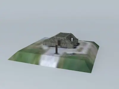 Defensive Bunker R667 Les Moulins Free 3D model