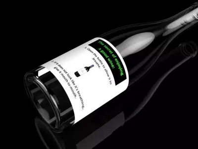 Wine Bottle Free 3D model buy