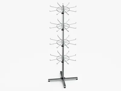 Spinning Rack Type 01 Metal Black and White 3D model