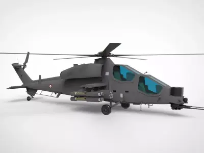 Agusta A129 Mangusta grey matte 3D model